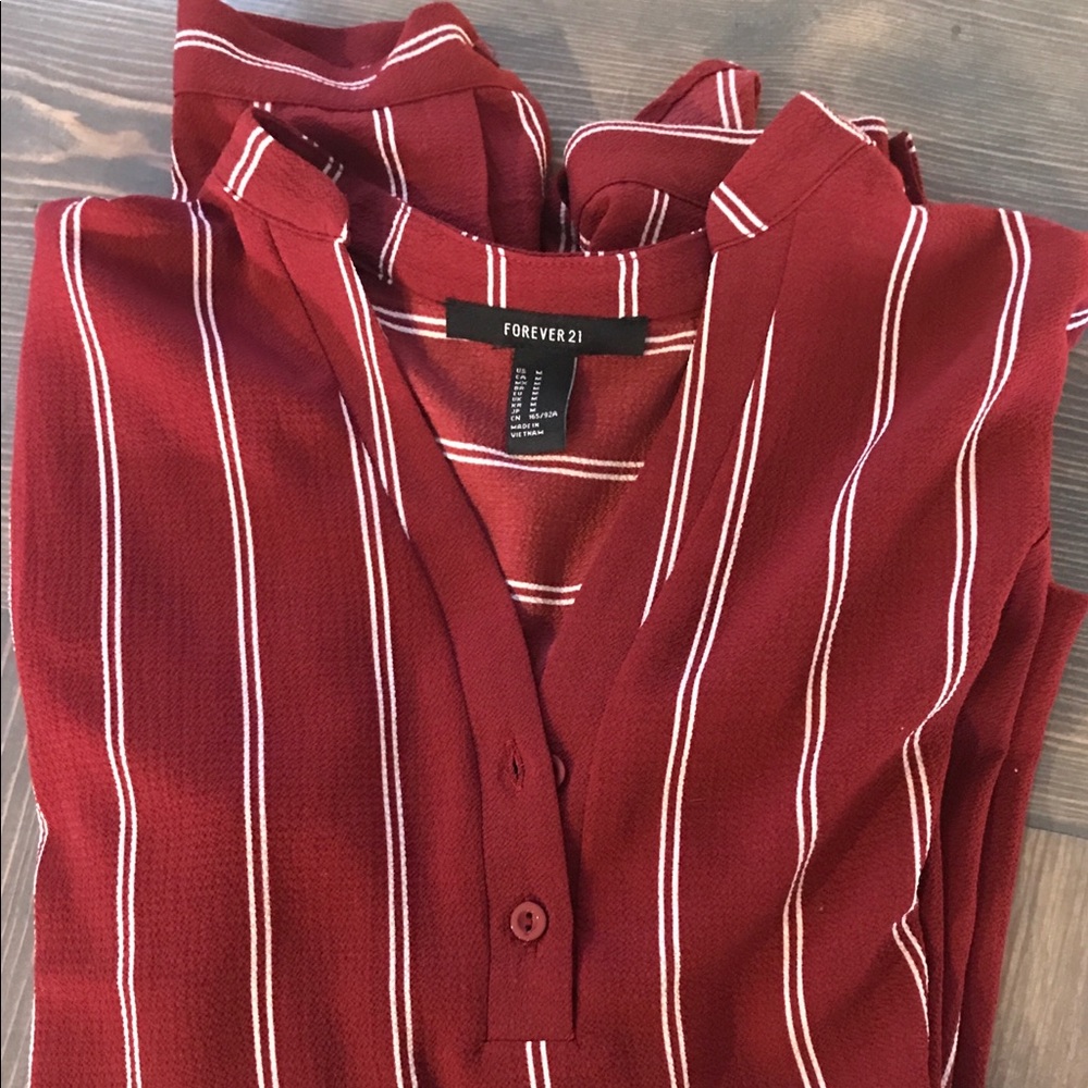Long Sleeve Stripped Blouse